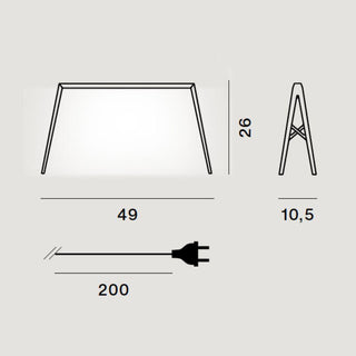 Foscarini Bridge 1 LED table lamp 49 cm. Buy now on Shopdecor