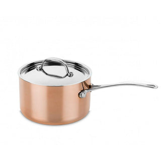 Mepra Toscana Copper casserole one handle with lid diam. 16 cm. Buy now on Shopdecor