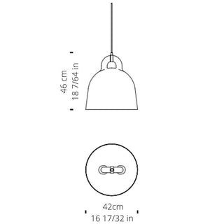 Normann Copenhagen Bell Lamp Medium pendant lamp diam. 42 cm. Buy now on Shopdecor