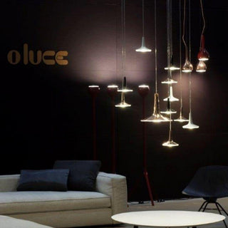 OLuce Kin 478 LED suspension lamp anodized bronze diam 15 cm. Buy now on Shopdecor
