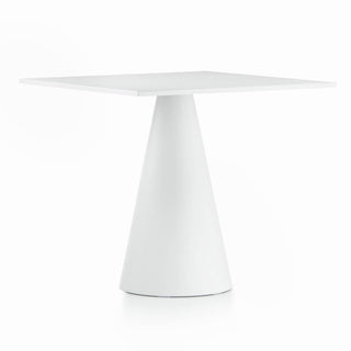 Pedrali Ikon 865 table with white solid laminate top 70x70 cm. Buy now on Shopdecor