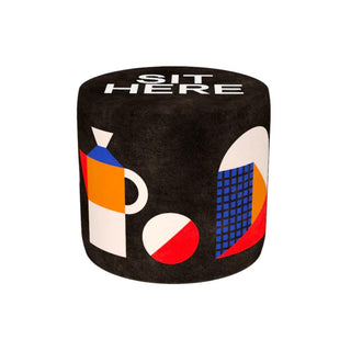 Qeeboo Oggian Sit Here Black S pouf Buy now on Shopdecor