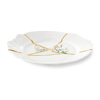 Seletti Kintsugi dinner plate in porcelain/24 carat gold mod. 2 Buy now on Shopdecor