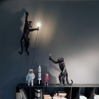 Seletti Monkey Lamp Hanging Left Hand wall lamp black Buy now on Shopdecor