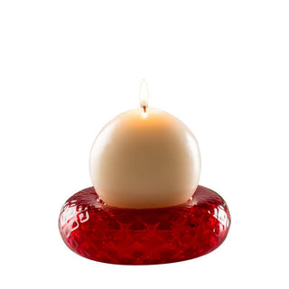 Venini Faville 100.71 candle holder red diam. 12 cm. Buy now on Shopdecor