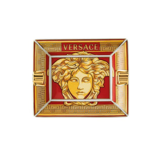 Versace meets Rosenthal Medusa Amplified Golden Coin ashtray 13 cm. Buy now on Shopdecor
