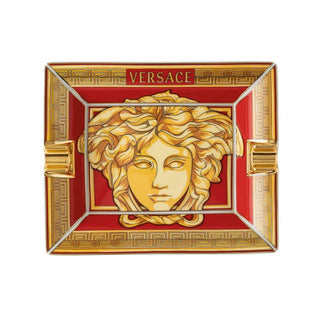 Versace meets Rosenthal Medusa Amplified Golden Coin ashtray 16 cm. Buy now on Shopdecor