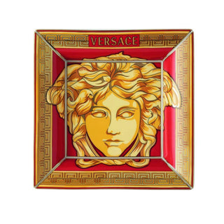 Versace meets Rosenthal Medusa Amplified Golden Coin dish 18x18 cm. Buy now on Shopdecor