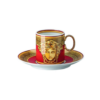 Versace meets Rosenthal Medusa Amplified Golden Coin espresso cup and saucer Buy now on Shopdecor