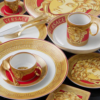 Versace meets Rosenthal Medusa Amplified Golden Coin dish 28x28 cm. Buy now on Shopdecor