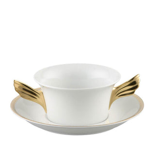Versace meets Rosenthal Ikarus Médaillon Méandre d'Or Creamsoup cup and saucer Buy now on Shopdecor