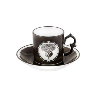 Vista Alegre Herbariae coffee cup and saucer black Buy now on Shopdecor